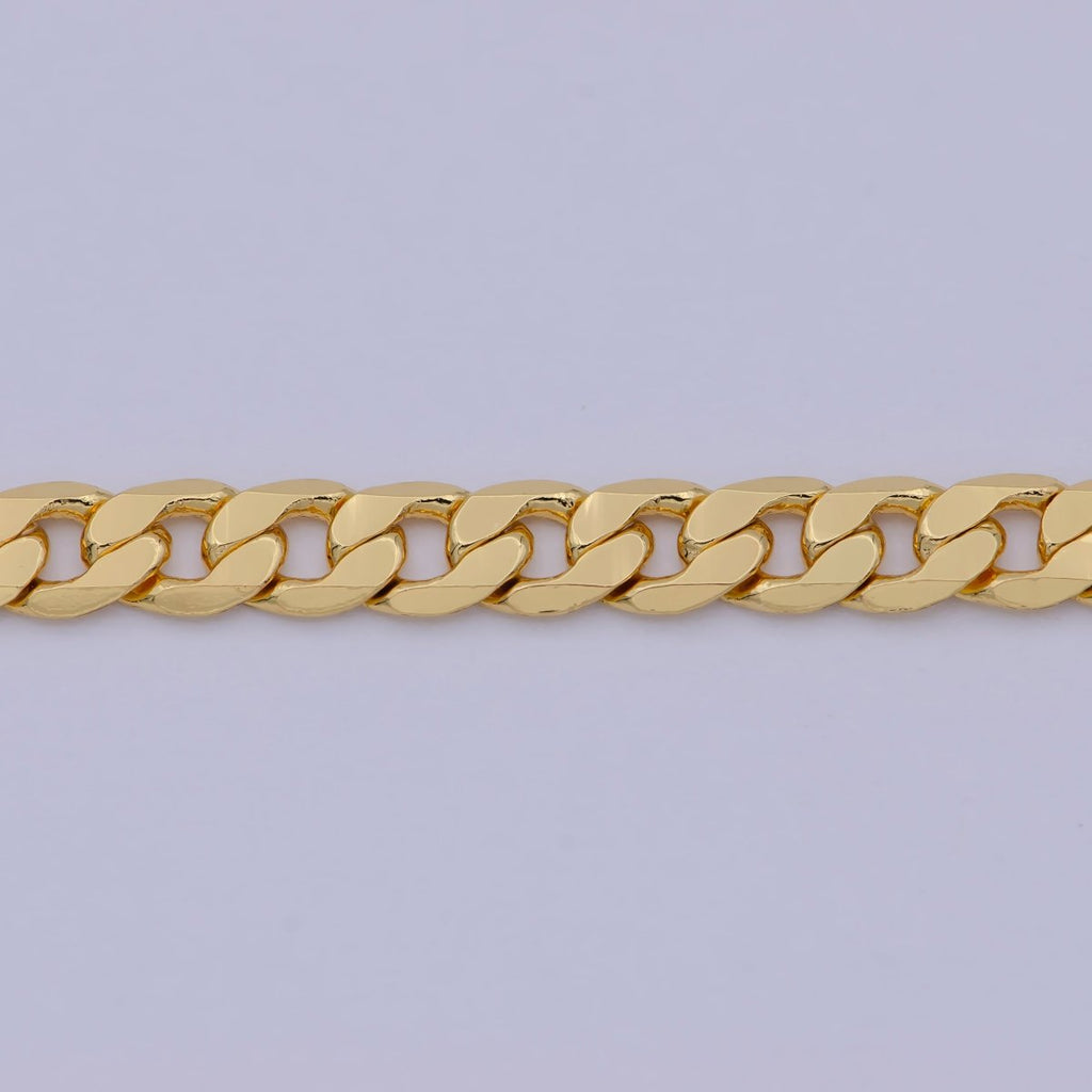 24k Gold Filled Cuban Link Chain Mens Gold Cuban Curb Chain Mens Jewelry 4mm Cuban Chain for Men Gold Jewelry Chain Boyfriend Gift | WA-472 Clearance Pricing