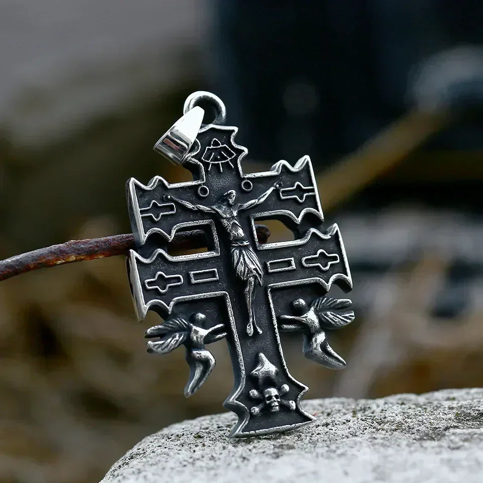Beier 2022 New Creative Design Jesus Cross Pendant For Men Punk Hip Hop Skull Christian Jewelry Wholesale