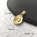 Roman Centurion Pendant 18K Gold Plated 18K Gold Plated Oval Portrait Charm Vintage Military Style Jewelry Necklace for Men