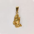 Hip Hop Style Praying Hands Pendant 18k Gold Plated stainless steel charms Men's Jewelry Accessories