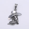 Antique Silver Cowboy Hat Charm Cowboy Boot Pendant for Men Jewelry Making Western Old Wild West Inspired Jewelry J-701