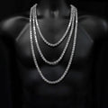 New Hip Hop Tennis Chain Necklace For Men Jewelry Gold Silver Iced Out