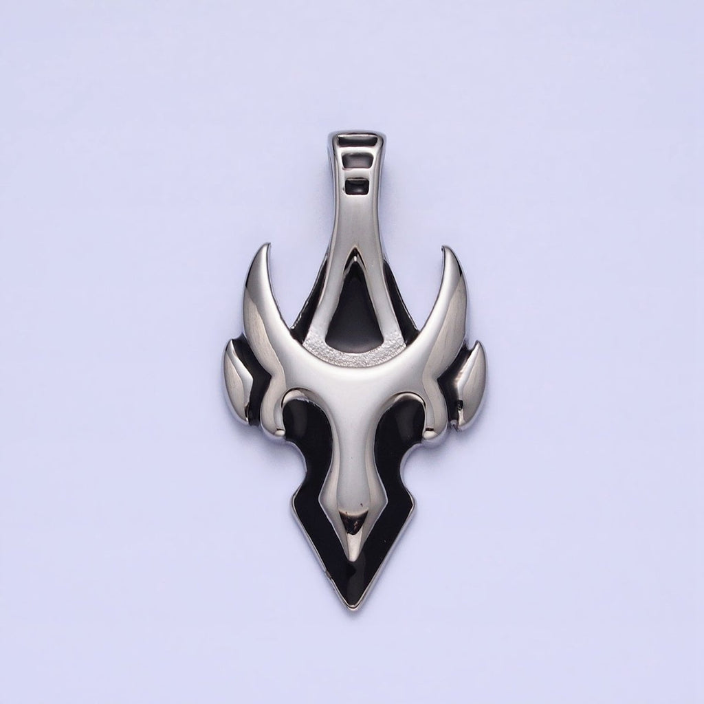 Viking Mask Pendant Stainless Steel Mask Charm for Men Jewelry J-742